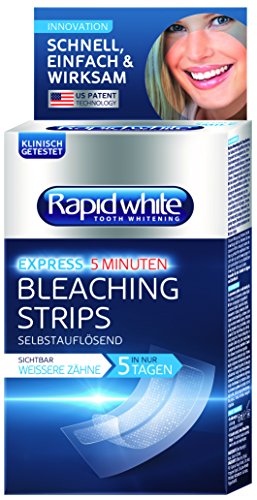 Rapid White Bleaching Strips / Hochwirksame Zahnaufhellungs-Methode für sichtbar weißere Zähne nach nur 5 Tagen / 1er Pack (1 x 14 Stück)
