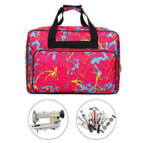 Nähmaschinentasche, große Nähmaschinen-Aufbewahrungstaschen, Näh-Organizer, Multifunktions-Nähwerkzeug, Handtaschen, Nähmaschinen-Tragetaschen, Handtasche, große Kapazität, Reisetasche rot