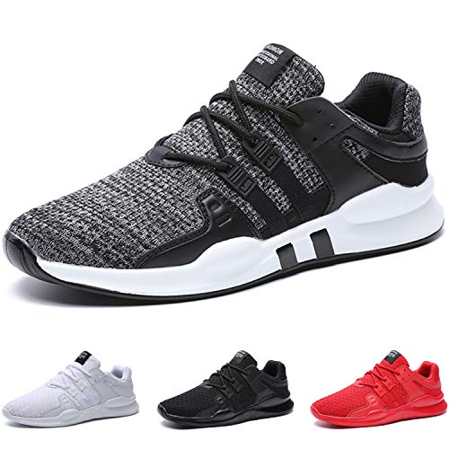 BAOLESME Sportschuhe Herren Atmungsaktiv Gym Laufschuhe Leichtgewicht Turnschuhe Freizeit Outdoor Sneaker,02-grau,EU 42