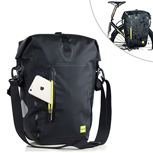 Selighting Gepäckträgertasche, Wasserdichte Fahrradtasche Hinterradtasche Gepäckträger Tasche Schwarz 25L (Grün)