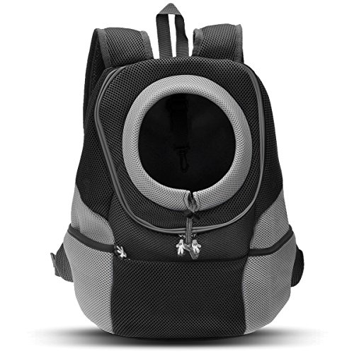 PETCUTE Prämie Haustier Träger Rucksack Beutel für Katzen Hunde Welpen Haltertasche Reise Schultertaschen Airline Genehmigt Draussen Schwarz