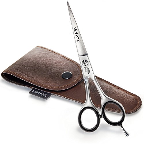 YUMAYA Profi Friseurschere edelstahl inkl. Etui - Haarschere extra scharf - Rostfrei - Haarschneider für perfekten Haarschnitt - Haarschere Kinder