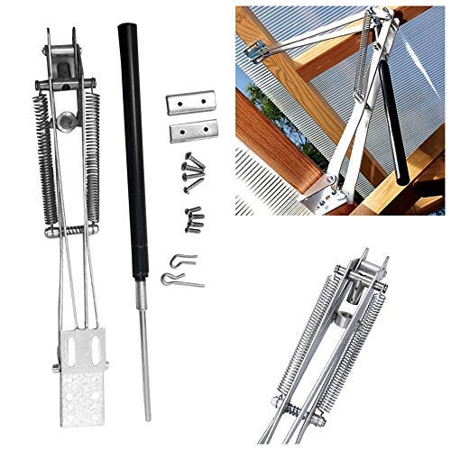 wolketon Automatischer Fensteröffner Doppelfederkonstruktion für Gartenhaus Treibhaus und Dachlüfter, Fensterheber alu Fensterantrieb bis 14 kg