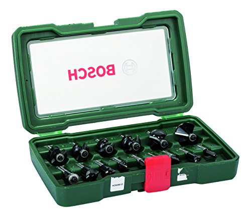 Bosch Fräser-Set 15tlg. (Holz, für Oberfräsen mit 8 mm Schaft)
