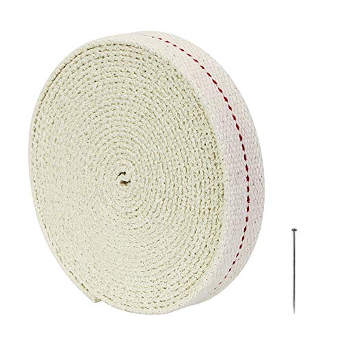 DECARETA Ersatz-Docht, Flacher Docht, 4,5 m Docht Öllampe Docht Baumwolle 2,0 cm für Öllampe/Öllaterne