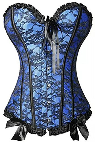 KUOSE Damen Vollbrust Corsage Bauchweg Korsage Top Übergrößen Schwarz