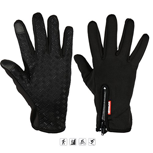 Expower Touchscreen Handschuhe Winddicht Outdoor Laufhandschuhe Radfahren Jagd Sports Handschuhe Fahrradhandschuhe mit Touchscreen Funktion für Smartphones,Perfekt für Herbst,Frühling,Frühwinter (L)