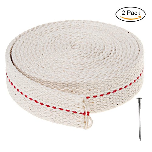 2 Meter Lampe Wicks, ruix EZ Share 2 Pack Flat Baumwolle Öl Lampe Draht Docht für Öl Brenner