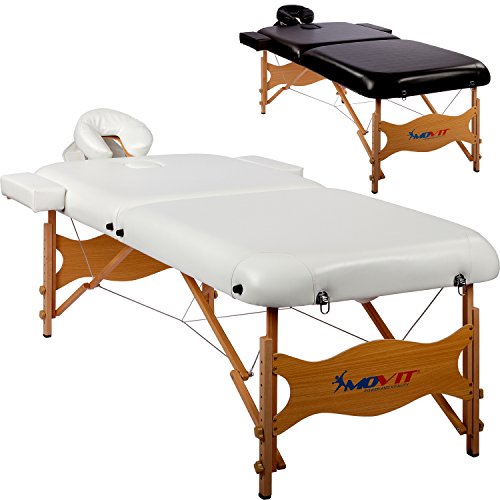 MOVIT Deluxe Massageliege inkl. Tasche, XXL Breite 80cm, 8cm Polsterung, Vollholzgestell, Farbwahl, schadstoffgeprüft