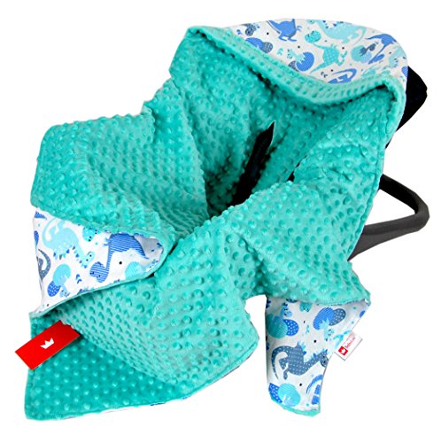 BabyLux Baby EINSCHLAGDECKE 90x90 cm Babyschale Kinderwagen Buggy Minky Decke