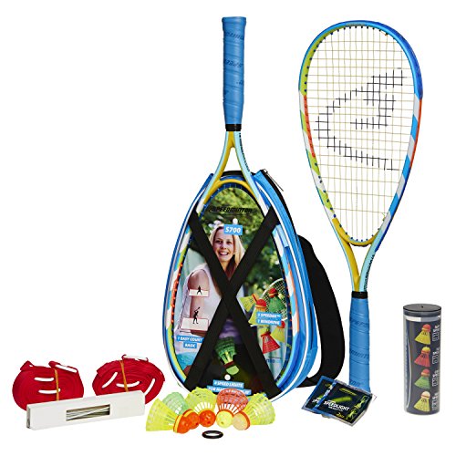 Speedminton S700 Set – Original Speed Badminton/Crossminton Allround Set inkl. 5 Speeder, Spielfeld, Tasche