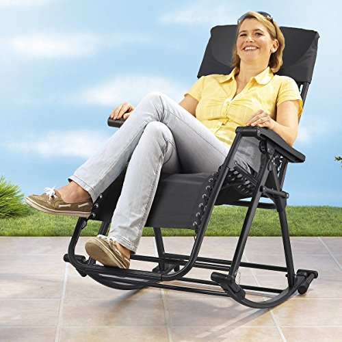 Vario-Schaukelstuhl , Schaukelstuhl für Garten, Terrasse, Balkon oder Garten, für eine entspannte Haltung