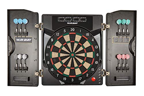 Solid Success Dartscheibe elektronisch mit 12 Dartpfeilen | Dartautomat in *Premiumqualität* | Dart Kabinett | Dartschrank | Vielfältiger Spielspaß garantiert