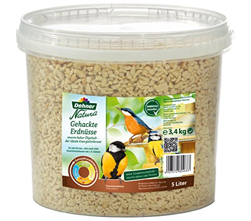 Dehner Natura Wildvogelfutter, gehackte Erdnusskerne, 5 l (3.4 kg)
