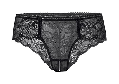 Verano Damen Slip sexy Damen Panty Ouvertslip - Open Back Lace Panty (2XL)