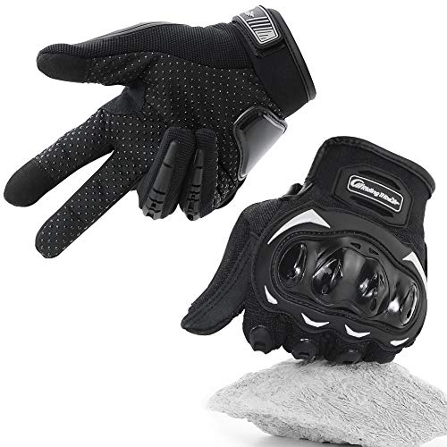 COFIT Motorrad Handschuhe, Touchscreen Motorradhandschuhe für Motorradrennen, Mountainbike, Motorcross, Klettern, Wandern und andere Outdoor-Sportarten und Aktivitäten - Schwarz XL