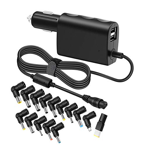 Universal Laptop KFZ-Ladegerät Inverter für Computer Asus Acer Dell HP Lenovo Sony Sumsung Toshiba Akku 18,5 V 19 V 20 V mit Dual USB 5 V 2,1 1A für Smartphone, Tablet Power Bank