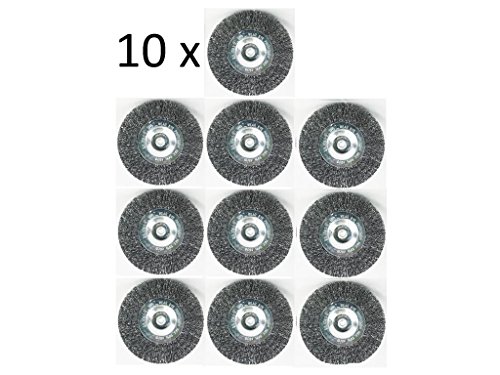 10er Set Fugenbürste für Elektrische Fugenbürste GRIZZLY EFB 401 Metall / Draht / runde Drahtbürste / Metallbürste