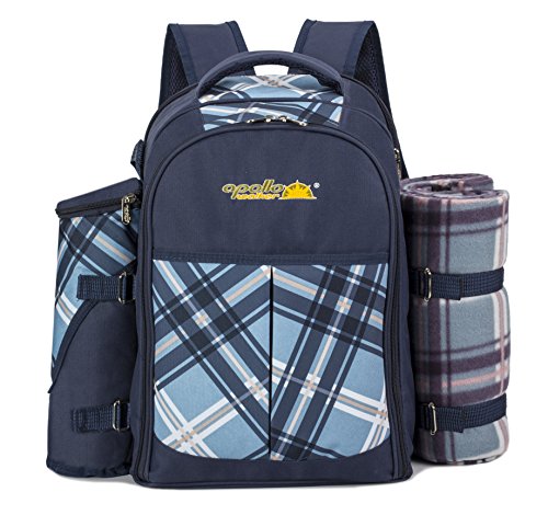apollo walker 2 Person Picknick Rucksack Hamper Kühltasche mit Geschirr Set & Decke
