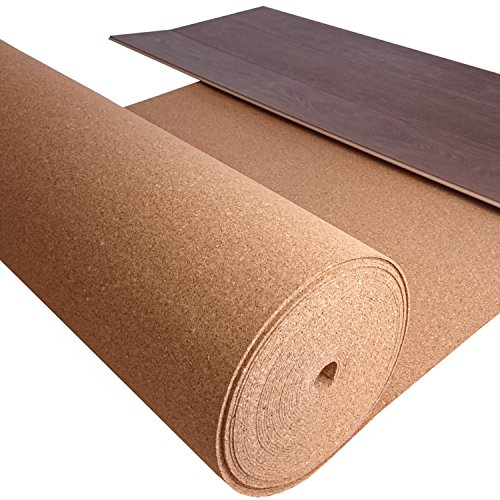 10 m² Trittschalldämmung TRECOR Rollenkork / Trittschallkork - Stärke 2 mm - Dichte: 200 kg/m³ - ökologische Akustik Tritt- und Gehschalldämmung für Laminat und Parkettböden - 10 m² Rolle - DAS ORIGINAL - TOPSELLER (10 m²)