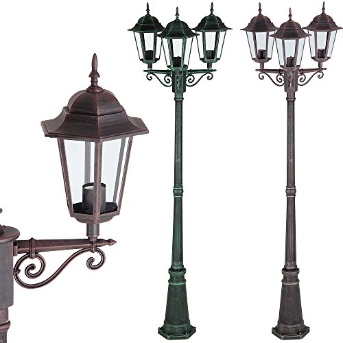 Gartenleuchte Wegeleuchte Außenleuchte Garten Laterne Wegbeleuchtung Kandelaber 226cm bronze
