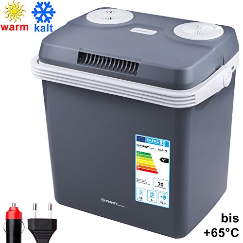 TZS First Austria - 32 Liter Kühlbox, zum warmhalten oder kühlen, thermo-Elektrische Kühlbox 12 Volt und 230 Volt, Mini-Kühlschrank | für Auto und Camping | EEK A++