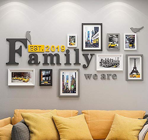 DENGJU Foto Rahmen Familie Collage Massivholz Kombination Wohnzimmer Bilderrahmen Wand Kreative Restaurant Hintergrund Wand Dekoration ( Farbe : A )
