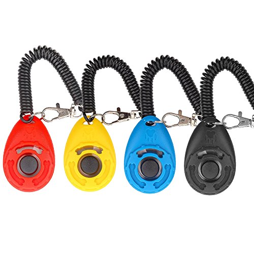 Hunde Klicker, [4 PCS, Multi-Color] Diyife Training Klicker mit Trageschlaufe für Hund, Katze, Pferd