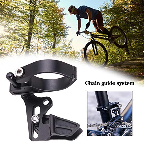 Draulic Einscheiben-Kettenführung für Mountainbikes Kettenspanner mit vorderem Einstellrad Positive und Negative Zahnstabilisatorkette Offroad-Anti-Drop-Kette