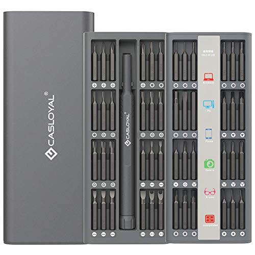 Casloyal Präzision Schraubendreher Set, 49 in 1 Magnetische Präzision Reparatie-Tool mit Innovativen Metallgehäuse, Reparatur für iPhone, Macbook, Smartphone, iPad, PC, Laptop, Brillen, Uhren