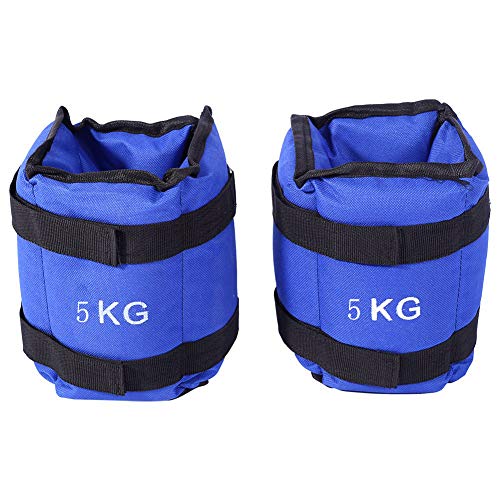 Knöchelriemen Fitness,Gewichte für Beine und Arme Fuß Gewichtsmanschetten Blau Verstellbar Laufgewichte Set für Fuß- und Handgelenke für Fitness Bewegung Laufen Joggen Gymnastik(Insgesamt 5 KG)
