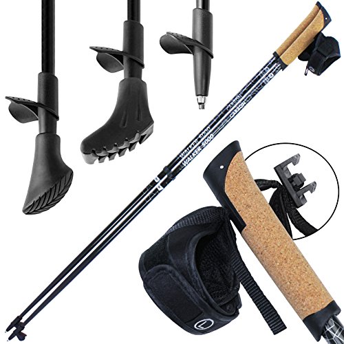 Superleichter Carbon Nordic Walking Stock Walker 5000 Premium Edition, Länge:115 cm
