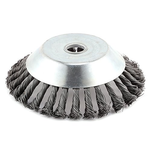 Rundbuerste fuer Motorsense 200 x 25,4 MM Kegel Unkrautbuerste Freischneider