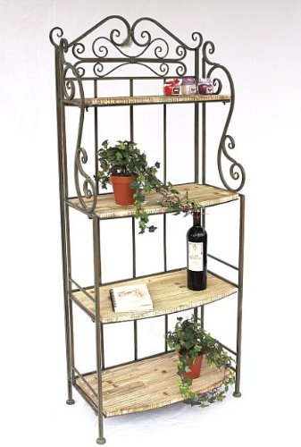 DanDiBo Regal 'Malega' 12060 aus Metall und Holz 150 cm Bücherregal Badregal Küchenregal