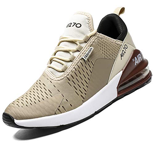 Mabove Laufschuhe Herren Turnschuhe Sportschuhe Straßenlaufschuhe Sneaker Atmungsaktiv Trainer für Running Fitness Gym Outdoor(Beige/9670,45 EU)