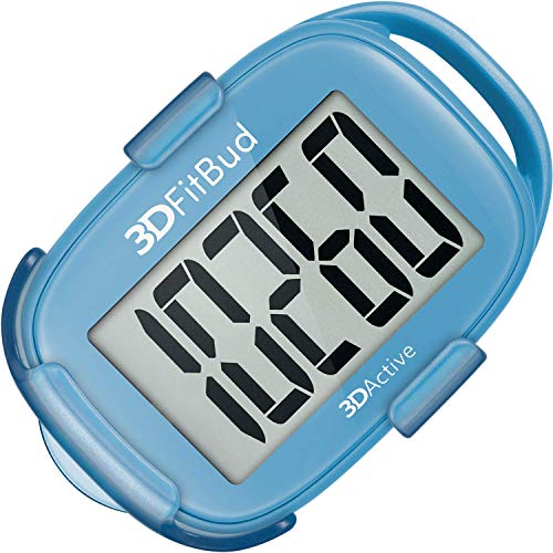 3DFitBud Simple Schrittzähler Zum Gehen 3D Pedometer mit Clip und Umhängeband, A420S