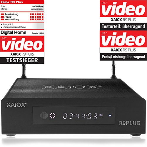 Xaiox R9 Plus - 4k Android Mediaplayer mit Display und Festplatten Schacht (HDMI, MKV, USB, LAN, WLAN) H.264 H.265 [BD ISO Menü]
