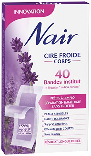 Nair - 40 Kaltwachsstreifen für Körper - Trennung ohne Reiben - Tradition Natur Pfirsich & Minze