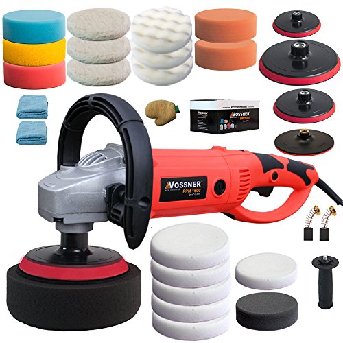 Profi Poliermaschine VOSSNER  PPM 1600 Spezial Edition Schleifmaschine Auto Polierer 1500W + Mega Zubehör SET