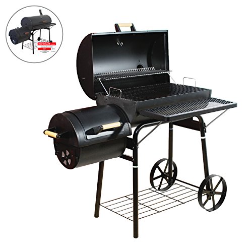 Smoker BBQ Grill Grillwagen Holzkohlegrill Kamingrill XL 32 kg