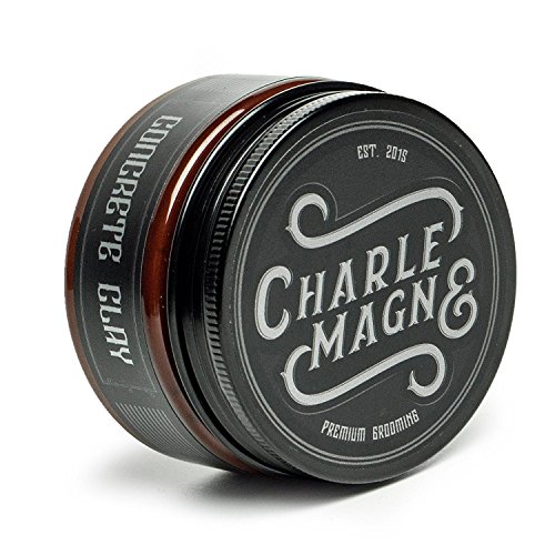 Charlemagne Concrete Clay - Super Starker Halt - Matt Look Pomade - Haar-Wachs für Männer und Herren - 100ml - Fettet nicht - Styling Cream - Hair-Wax hergestellt in UK - Barbier Qualität