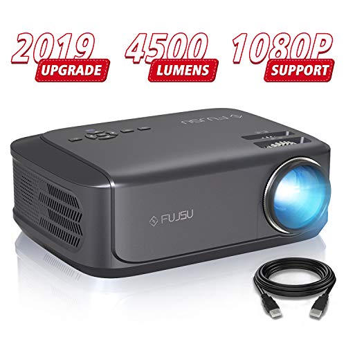 Beamer, Full HD Videoprojektor 1080P 4500 Lumen Office Heimkino Beamer kompatibel mit PS4 Xbox, Wii, HDMI, VGA, SD-Karten, AV- und USB-Geräten