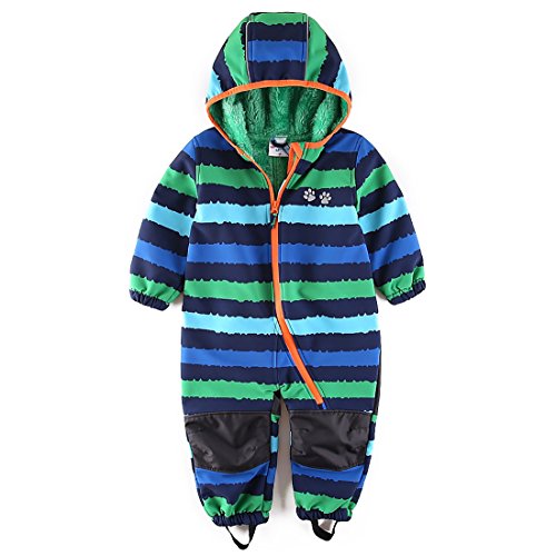 umkaumka Jungen Schneeoverall Softshell Overall Softshellanzug wasserabweisend Winddichtes Fleece Gr.104