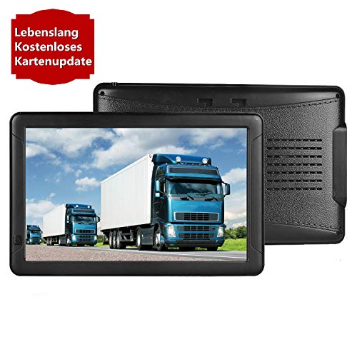 GPS Navigation für Auto, Aonerex 9 Zoll Touchscreen Navigationsgerät für LKW PKW KFZ 8GB 256MB Navi mit POI Blitzerwarnung Sprachführung Fahrspur Lebenslang Kostenloses Kartenupdate EU 52 Karten
