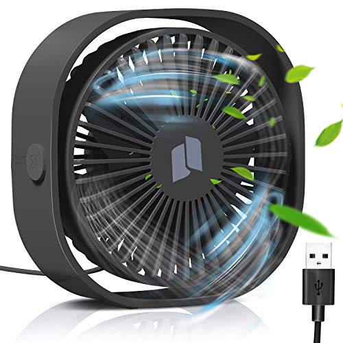 TedGem USB Ventilator, Ventilator Klein Handventilator PC Ventilator USB Mini Ventilator USB Lüfter Geräuscharm, USB Fan Einfach zu Tragen, für Büro, Zuhause und im Freien(3 Geschwindigkeiten)