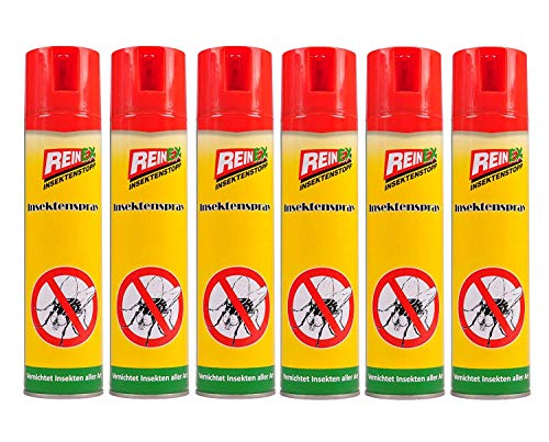 Reinex 6X Insektenspray 400ml Insektenstopp Mückenspray Fliegenspray Wespenspray