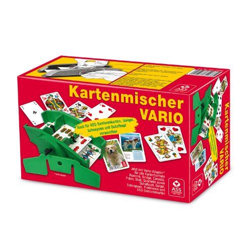 ASS Altenburger 22574033 - Kartenmischer Vario mit Handkurbel, für unterschiedliche Kartenformate geeignet, im Faltkarton
