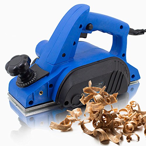 BITUXX Elektrohobel 600W Hobel elektrisch 82 mm Falzhobel Stufenhobel Handhobel Fräse Hobelbreite: 82mm Spantiefe: 0-2mm Falztiefe: 10mm