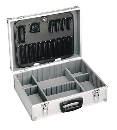 Meister Werkzeugkoffer leer, 460 x 330 x 150 mm - Verstärkter Rücken - Individuelle Fachaufteilung - Abschließbar / Werkzeugkiste / Organizer / Alu-Koffer leer / 9095000