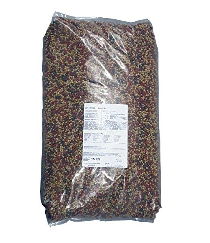AquaForte Hochwertiges Basis Fischfutter, 15 kg (± 40 Liter), Medium Pellets (6 mm)